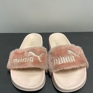 Fenty by Rihanna Pink Fur Slides